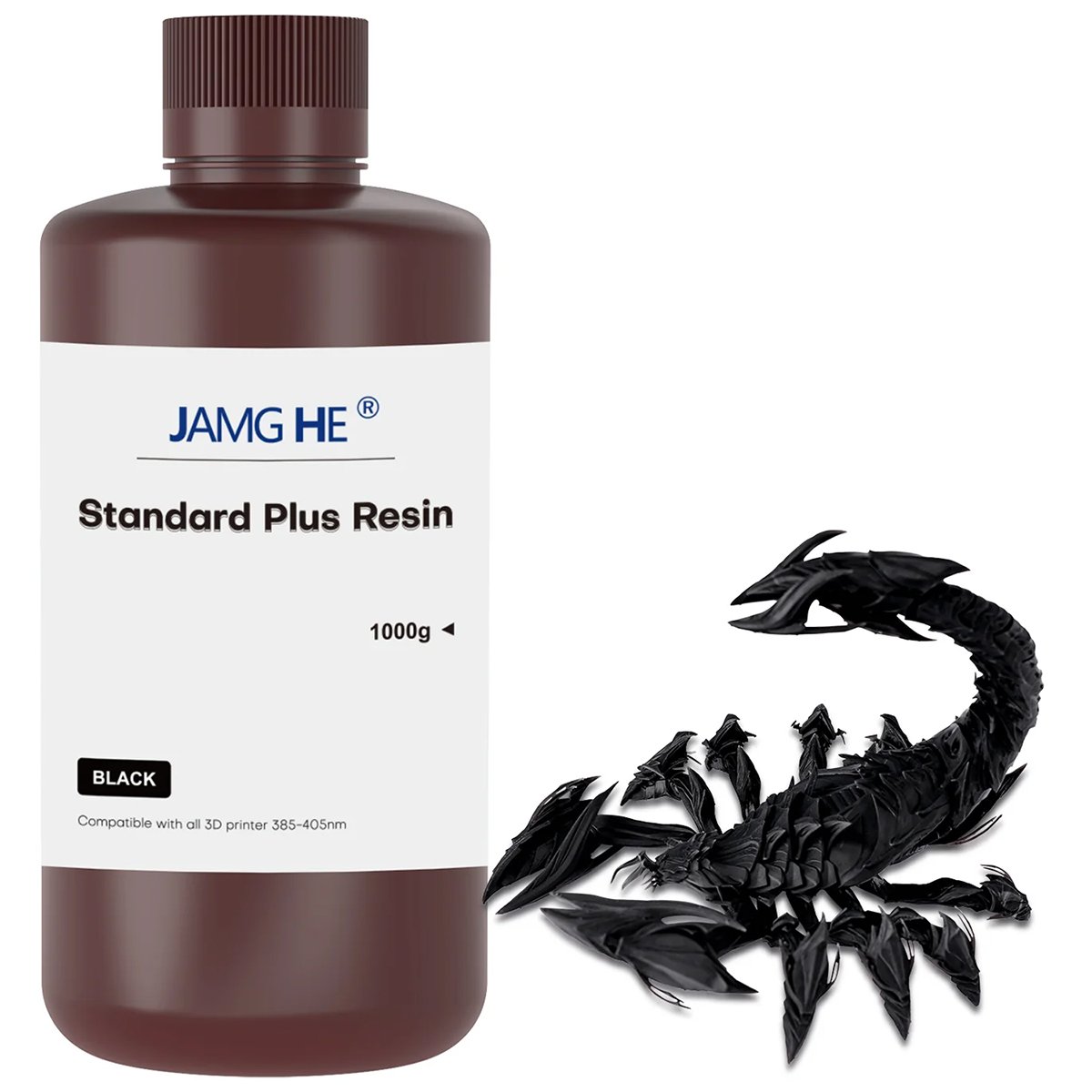 Фотополимерная смола JAMG HE Standart Plus Resin Black Черная 10K (1 кг)
