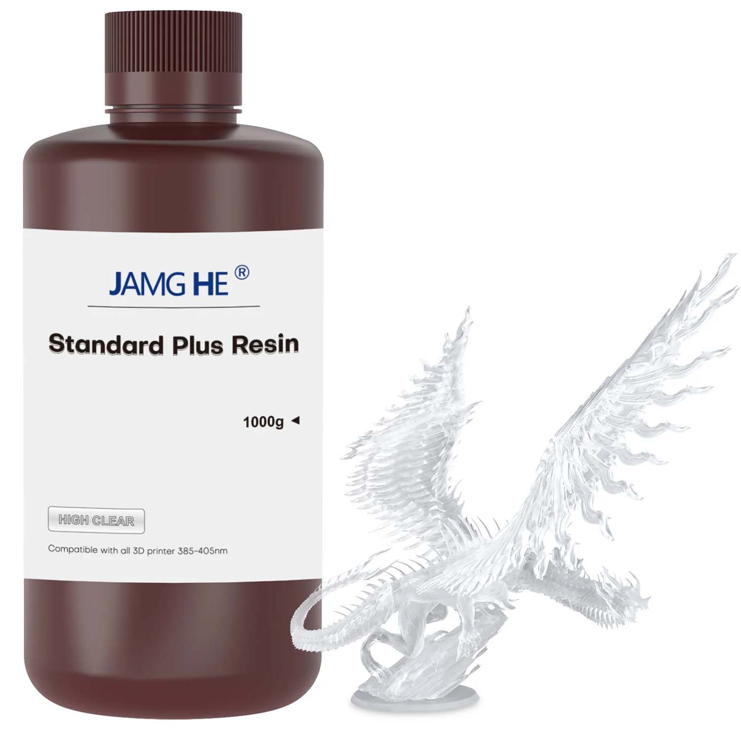 Фотополимерная смола JAMG HE Standart Plus Resin High Clear (Высокая прозрачность) 10K (1 кг)