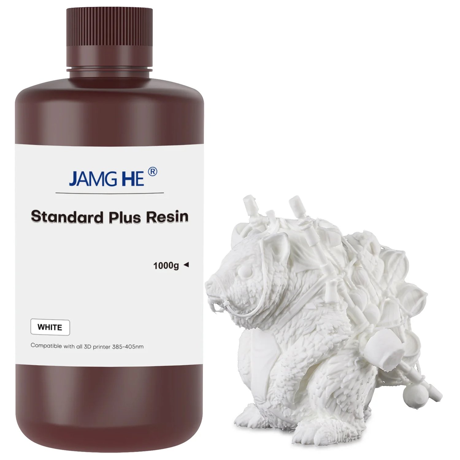 Фотополимерная смола JAMG HE Standart Plus Resin White Белая 10K (1 кг)