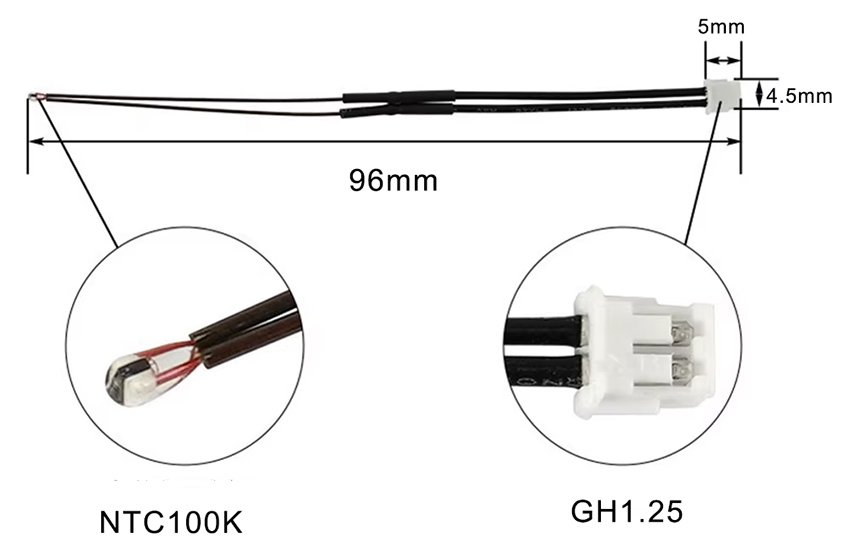 Термистор JUUPINE для Elegoo Neptune 4 Max (4 Plus)
