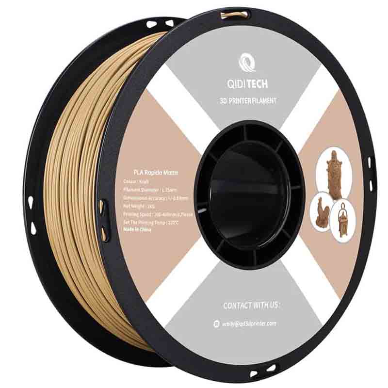 PLA Matte Rapido пластик Qidi Malt Kraft 1,75 мм (1 кг)