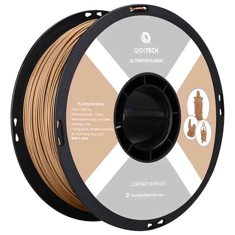 PLA Matte Rapido пластик Qidi Malt Clay (Солодовая глина) 1,75 мм (1 кг)