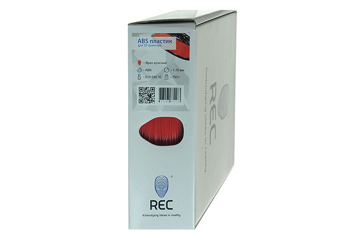 Ярко-красный ABS пластик REC (RAL 3001)