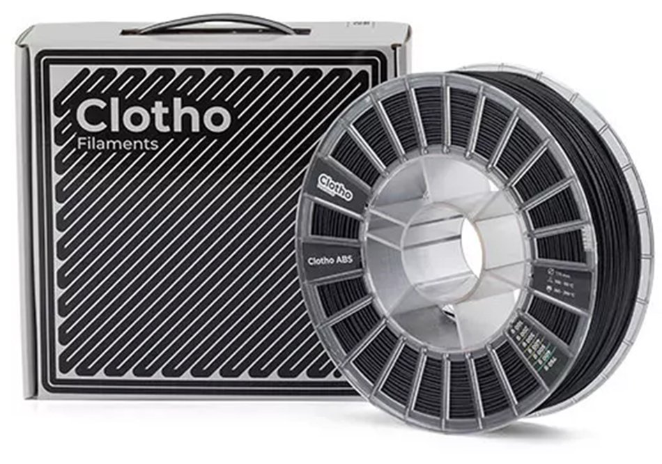 ABS пластик Clotho Filaments Black 1,75 мм (750 гр)  