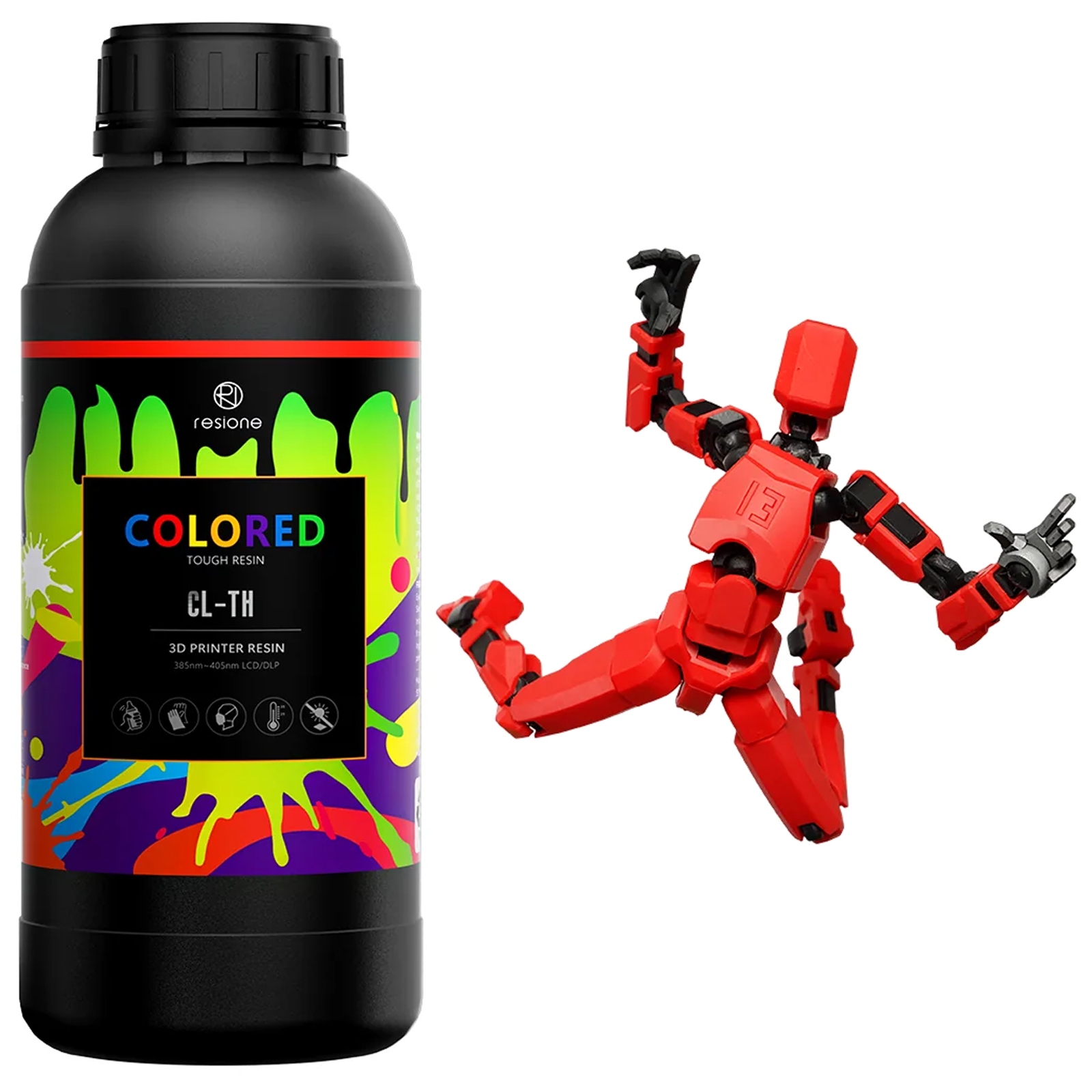 Фотополимер Resione CL-TH Colored Tough Wear-resistant Resin Race Red  Красный (1 кг)