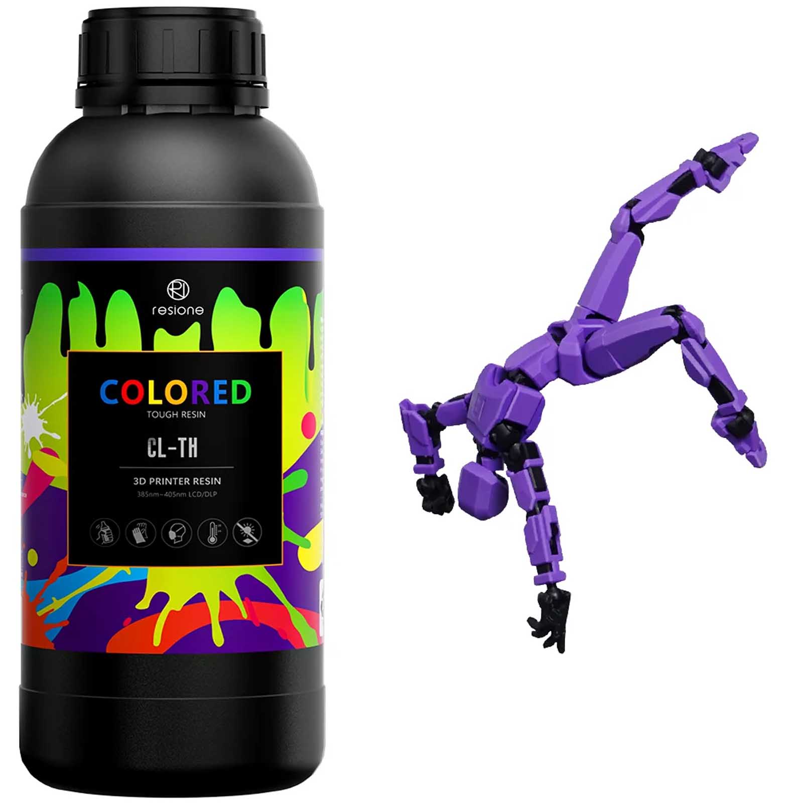 Фотополимер Resione CL-TH Colored Tough Wear-resistant Resin Mystic Purple Фиолетовый (1 кг)