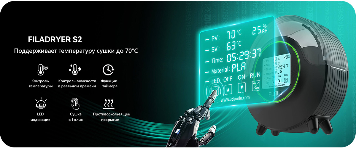 Сушилка для филамента SUNLU FilaDryer S2