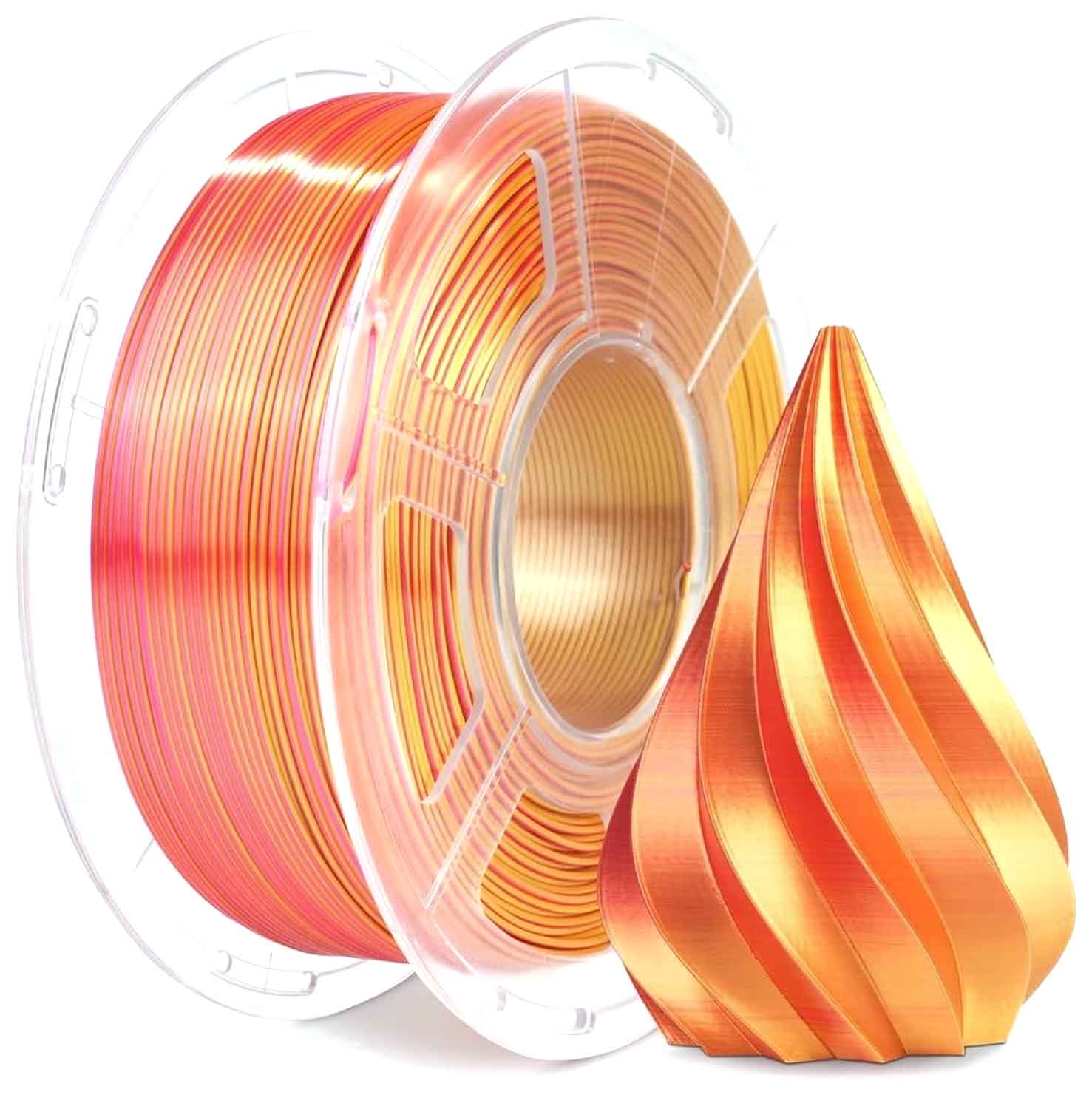 PLA пластик Sunlu Silk Dual Color Red Gold (1кг)