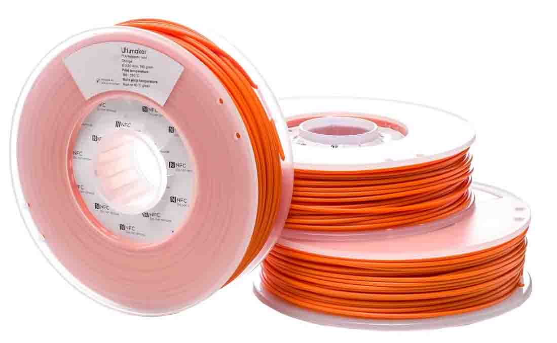 Оранжевый PLA пластик Ultimaker Orange 2,85 мм (750 гр)