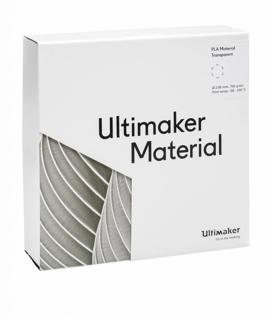 Прозрачный PLA пластик Ultimaker Transparent 2,85 мм (750 гр)