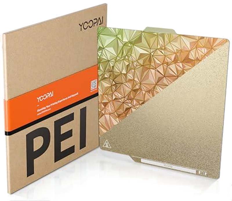 Двусторонняя пластина 257х257 PEI+PEO Gold YOOPAI для Bambu Lab A1 X1 X1C X1E P1 P1P P1S